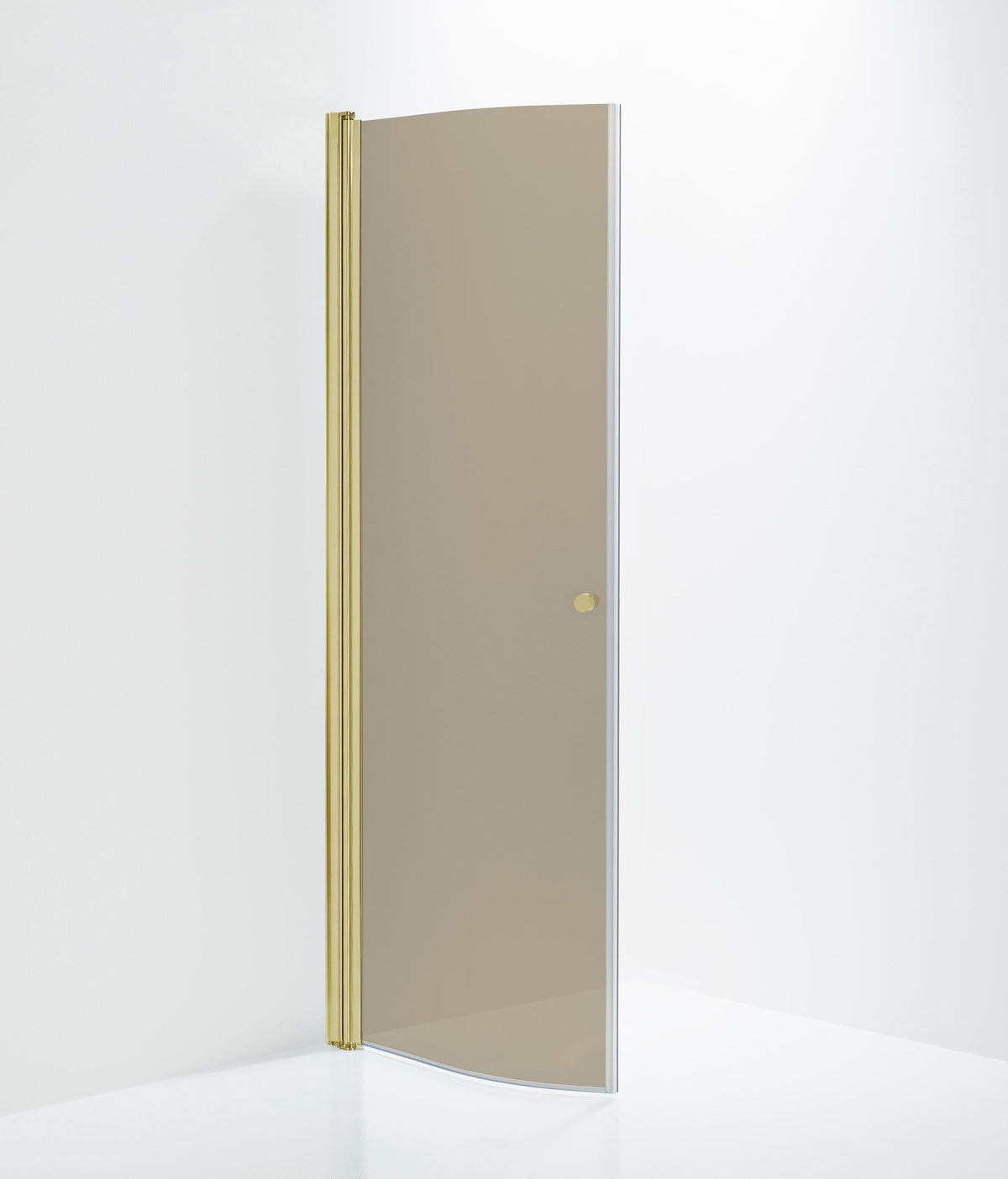 Duschdörr Duschbyggarna Halv Corny de Luxe, 740 mm, Guldoptik, Bruntonat