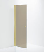 Duschdörr Duschbyggarna Halv Corny de Luxe, 740 mm, Guldoptik, Bruntonat