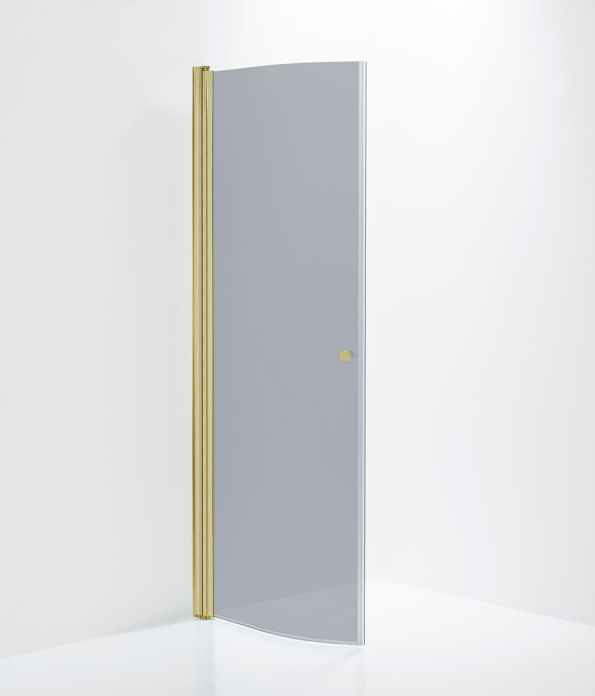 Duschdörr Duschbyggarna Halv Corny de Luxe, 740 mm, Guldoptik, Gråtonat