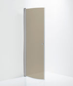 Duschdörr Duschbyggarna Halv Corny de Luxe, 740 mm, Kromoptik, Bruntonat