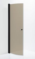 Duschdörr Duschbyggarna Halv Corny de Luxe, 740 mm, Svart matt, Bruntonat