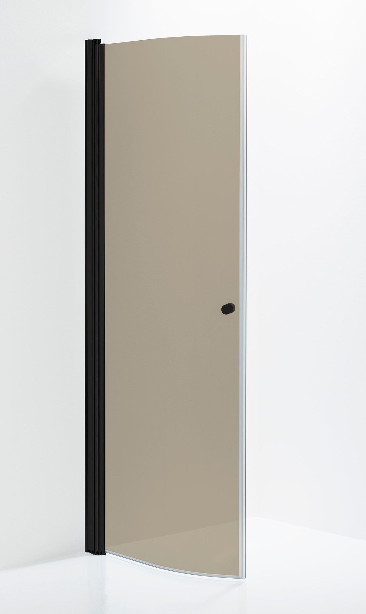 Duschdörr Duschbyggarna Halv Corny de Luxe, 740 mm, Svart matt, Bruntonat