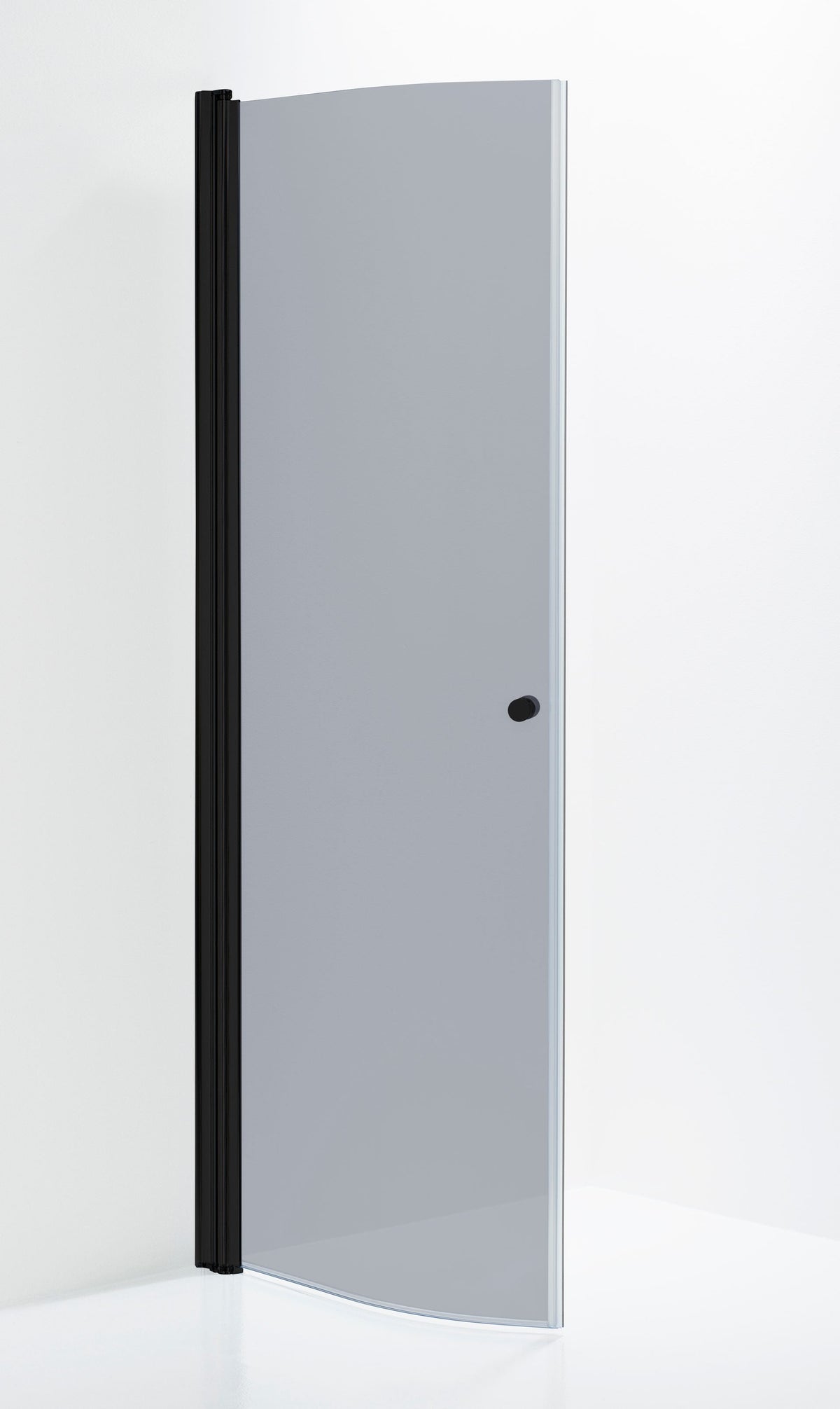 Duschdörr Duschbyggarna Halv Corny de Luxe, 740 mm, Svart matt, Gråtonat