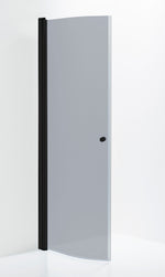 Duschdörr Duschbyggarna Halv Corny de Luxe, 740 mm, Svart matt, Gråtonat