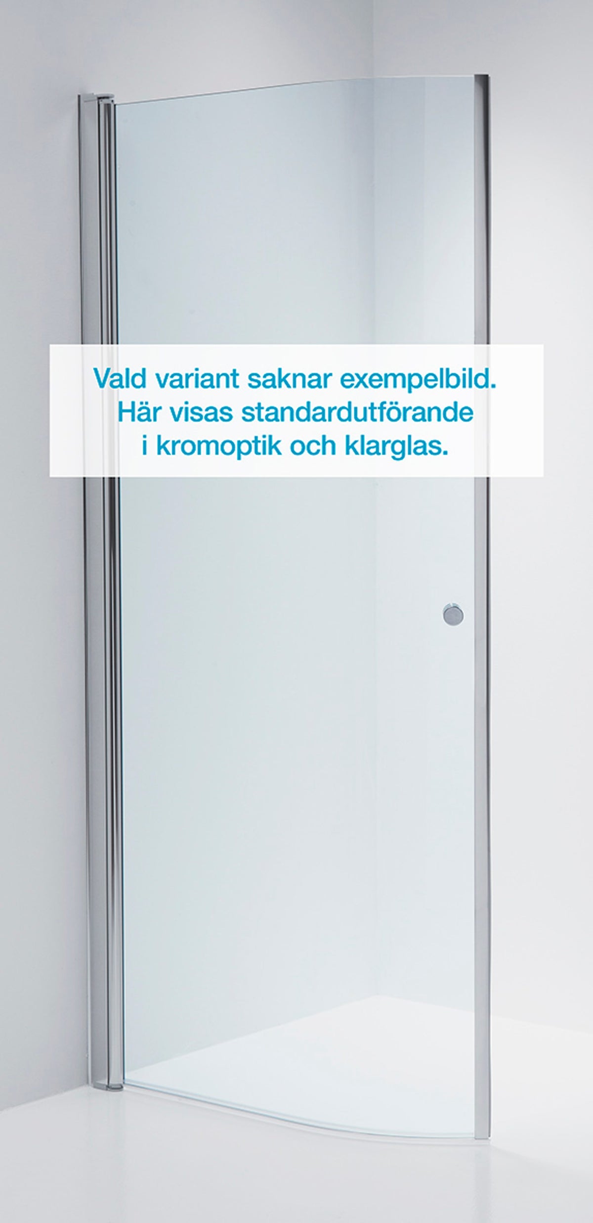 Duschdörr Duschbyggarna Halv Corny de Luxe, 740 mm, Svart matt, Isglas