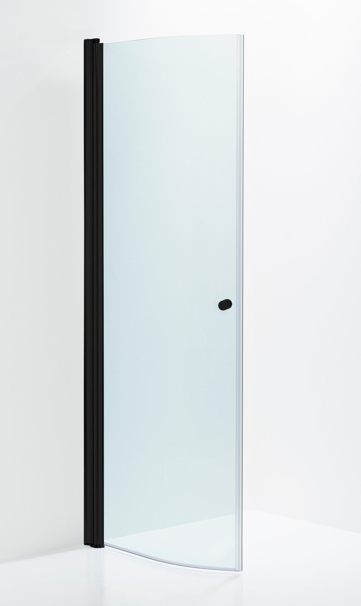 Duschdörr Duschbyggarna Halv Corny de Luxe, 740 mm, Svart matt, Klarglas