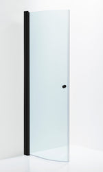 Duschdörr Duschbyggarna Halv Corny de Luxe, 740 mm, Svart matt, Klarglas