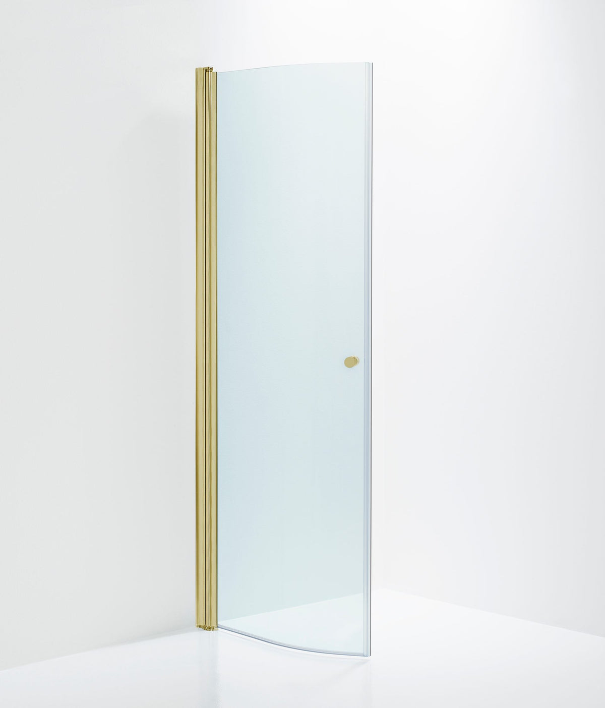 Duschdörr Duschbyggarna Halv Corny de Luxe, 840 mm, Guldoptik, Klarglas