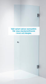Duschdörr Duschbyggarna Halv Corny Design, Högerhängd, 660 mm, RAL-färg