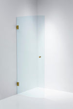 Duschdörr Duschbyggarna Halv Corny Design, Vänsterhängd, 760 mm, Brons