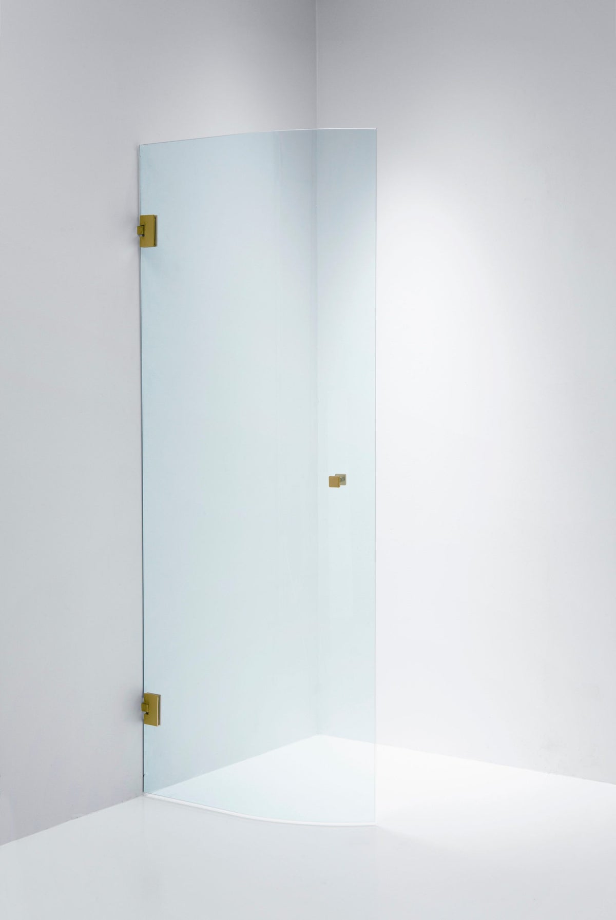 Duschdörr Duschbyggarna Halv Corny Design, Vänsterhängd, 760 mm, Brons