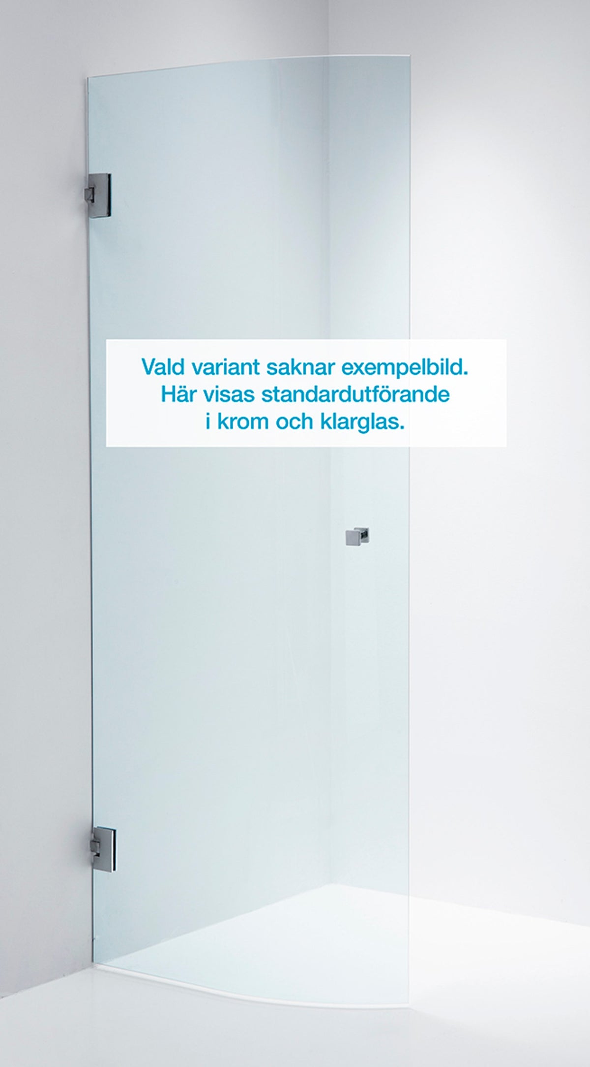 Duschdörr Duschbyggarna Halv Corny Design, Vänsterhängd, 760 mm, RAL-färg