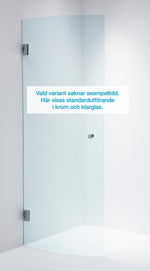 Duschdörr Duschbyggarna Halv Corny Design, Vänsterhängd, 760 mm, RAL-färg