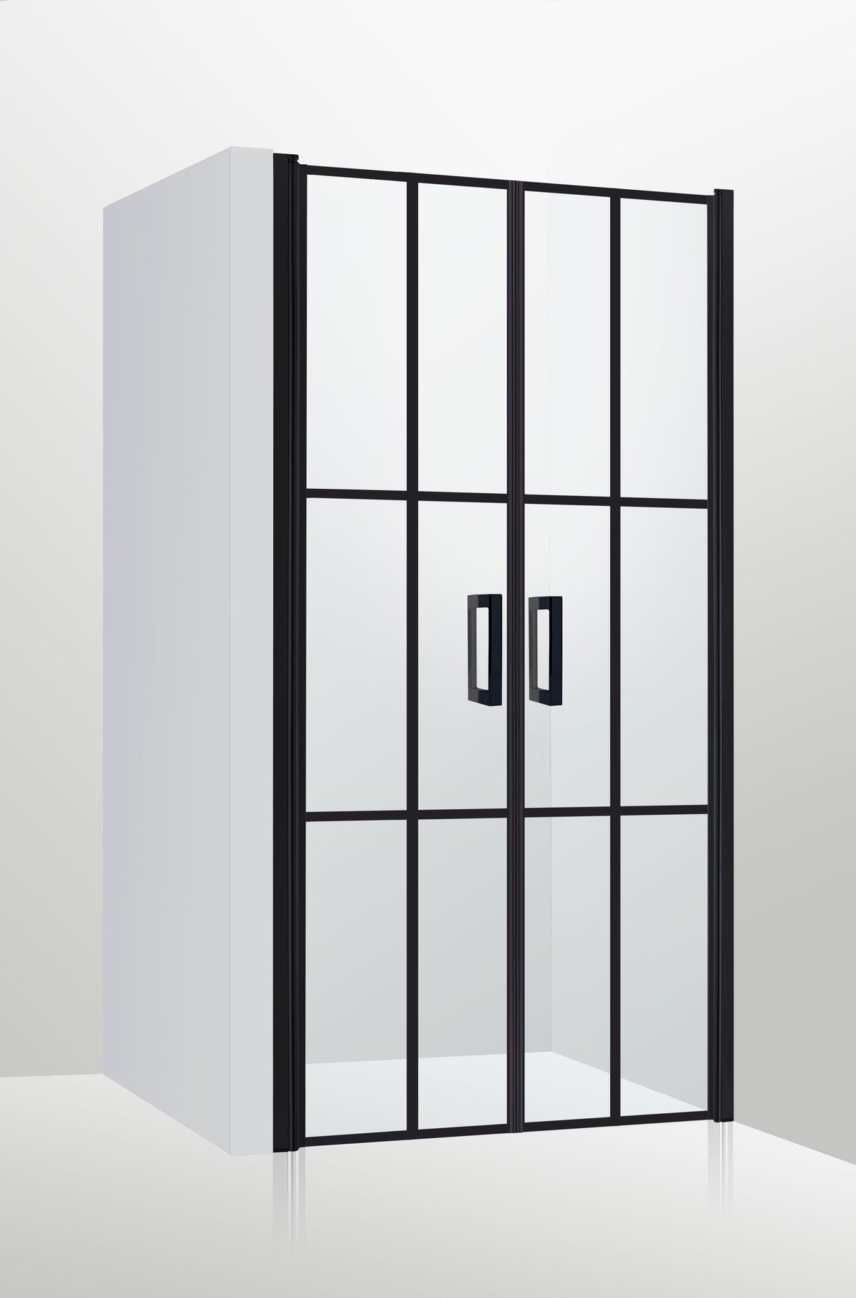 Duschdörrar Duschbyggarna Industrial Decor Duo Cube dubbeldörrar måttbeställd, 