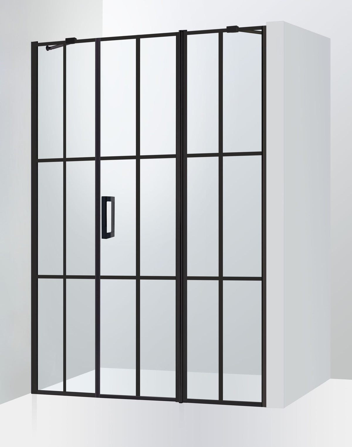 Duschvägg Duschbyggarna Industrial Decor Noblesse Linje 3-delad Cube måttbeställd, Högerhängd