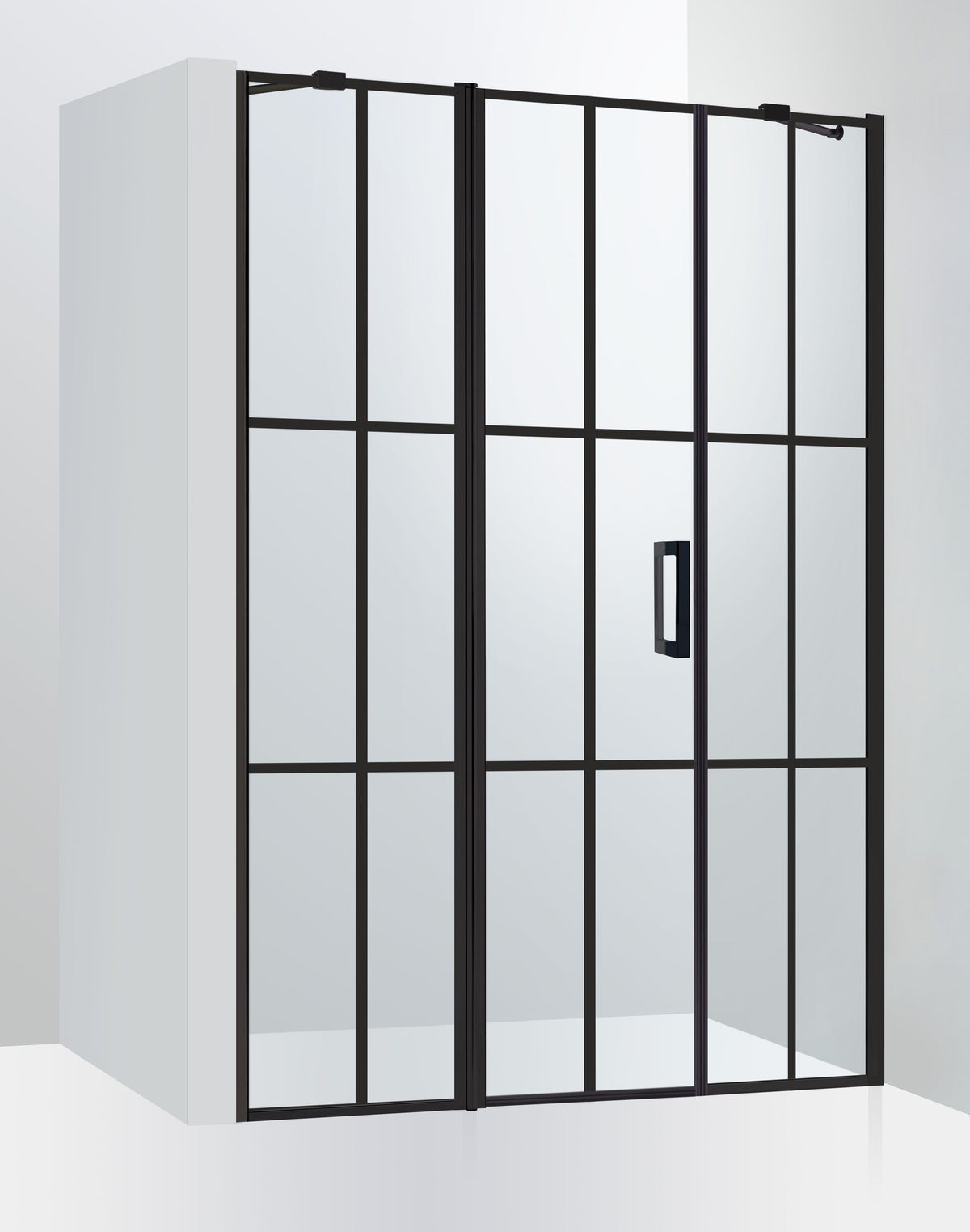 Duschvägg Duschbyggarna Industrial Decor Noblesse Linje 3-delad Cube måttbeställd, Vänsterhängd
