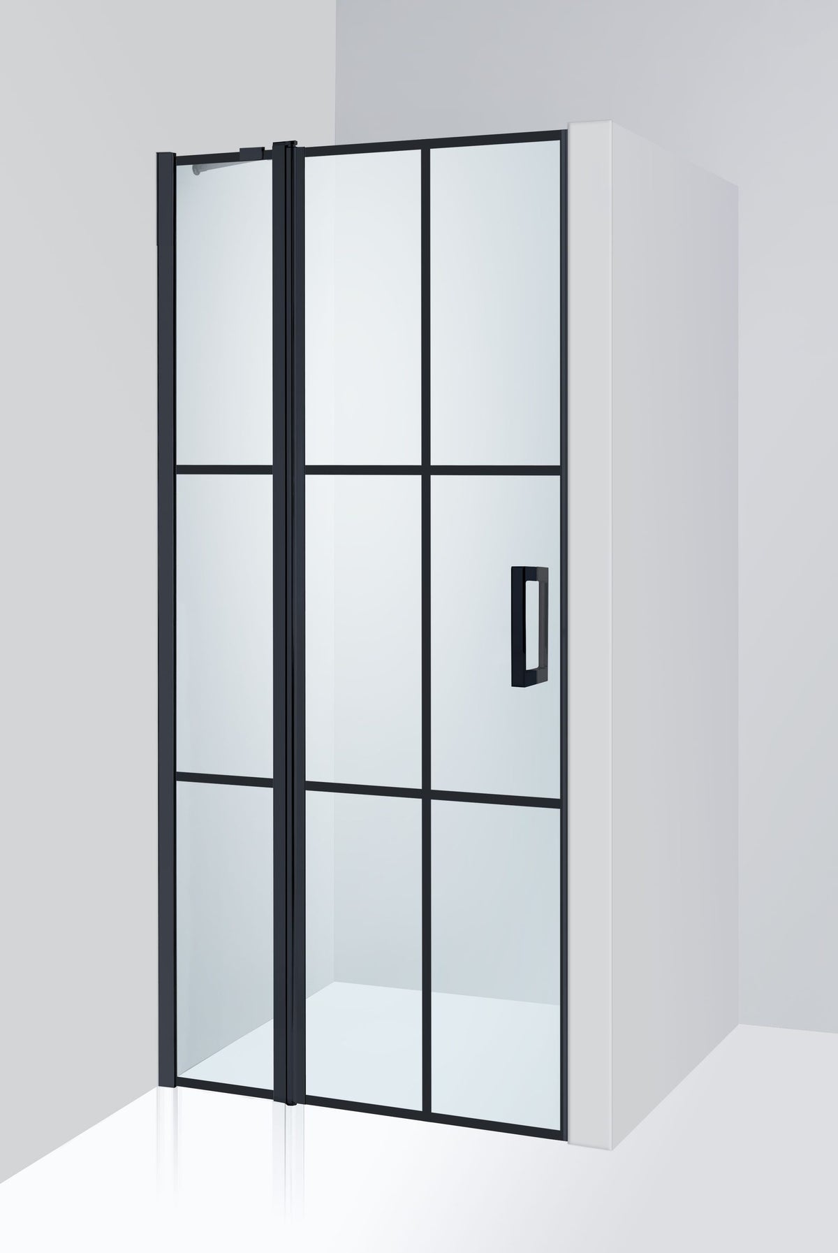 Duschvägg Duschbyggarna Industrial Decor Noblesse Linje Cube måttbeställd, Vänsterhängd
