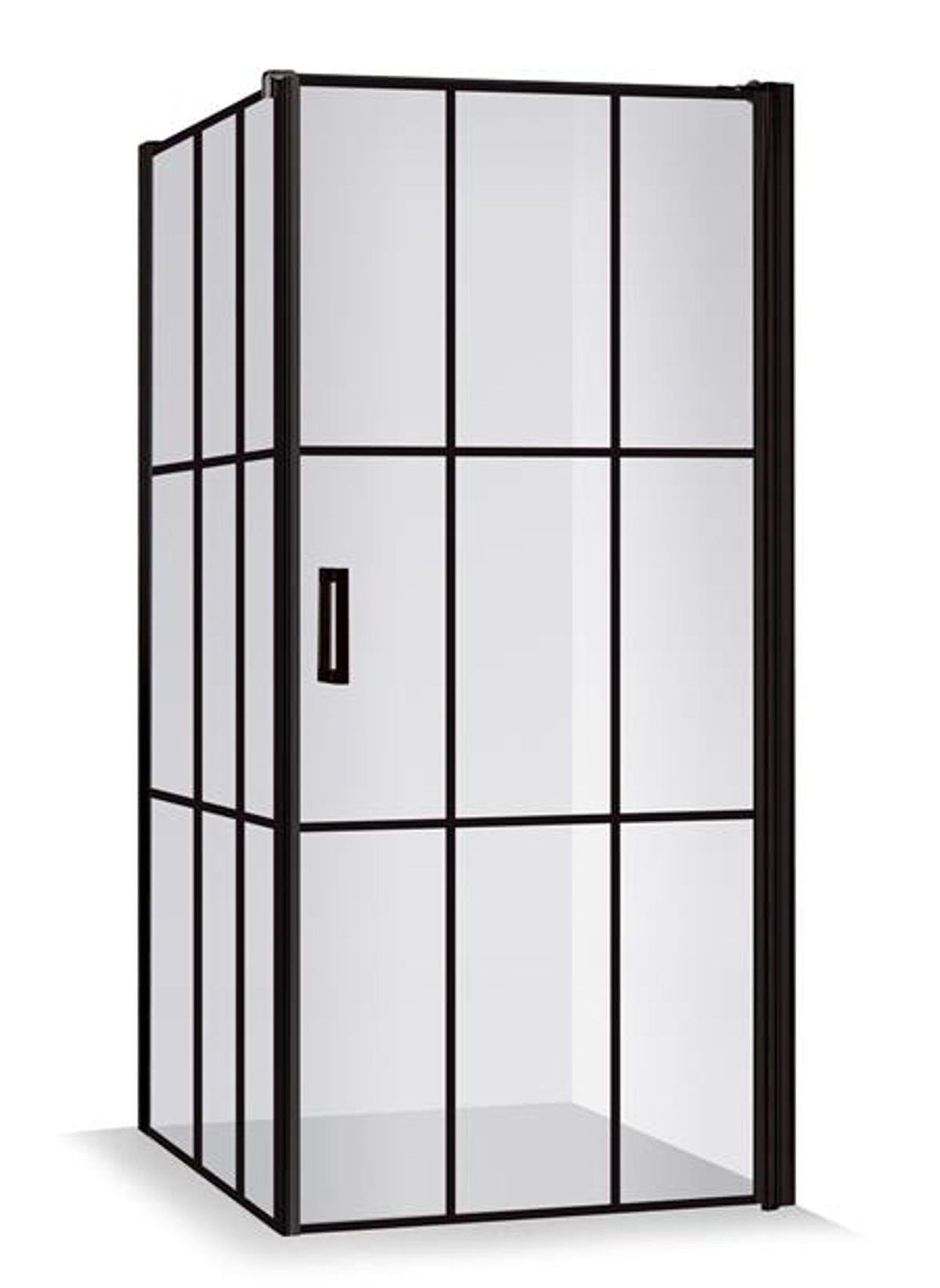 Duschhörna Duschbyggarna Industrial Decor Swing Hörna Cube, Högerhängd