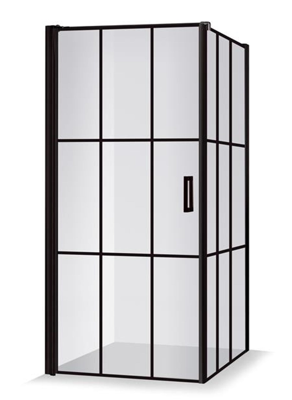 Duschhörna Duschbyggarna Industrial Decor Swing Hörna Cube, Vänsterhängd