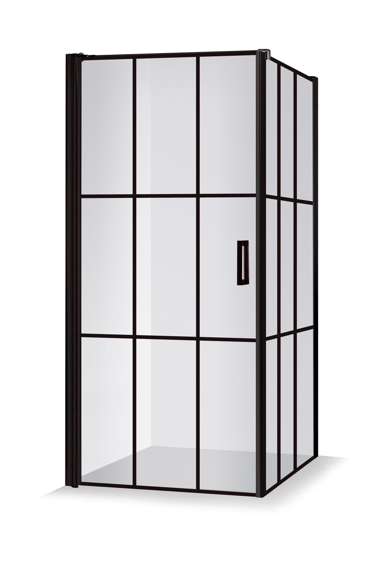 Duschhörna Duschbyggarna Industrial Decor Swing Hörna Cube måttbeställd, Vänsterhängd