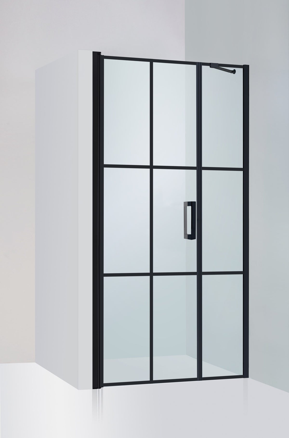 Duschvägg Duschbyggarna Industrial Decor Swing Linje Cube måttbeställd, Vänsterhängd
