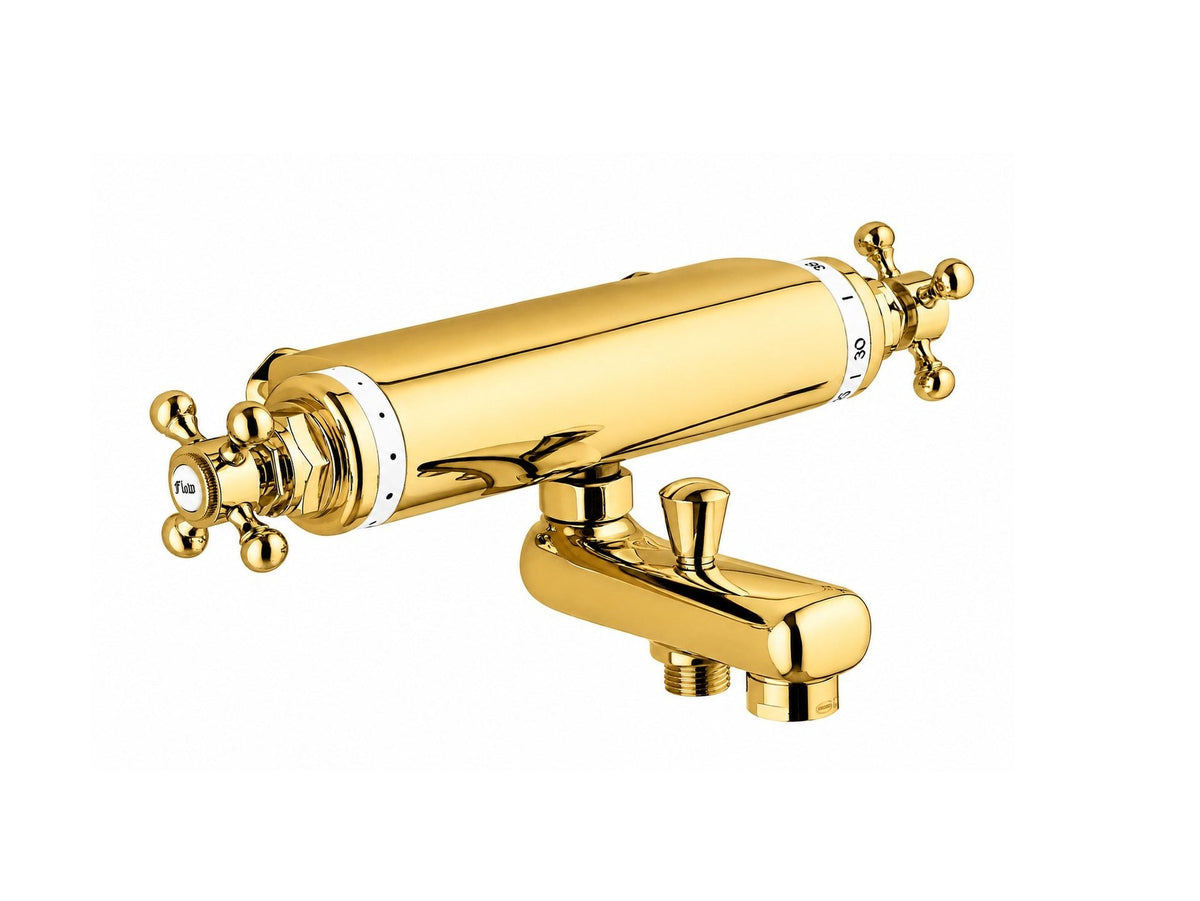 Badkarsblandare Duschbyggarna Ladymix Termostat Guld, 150 mm