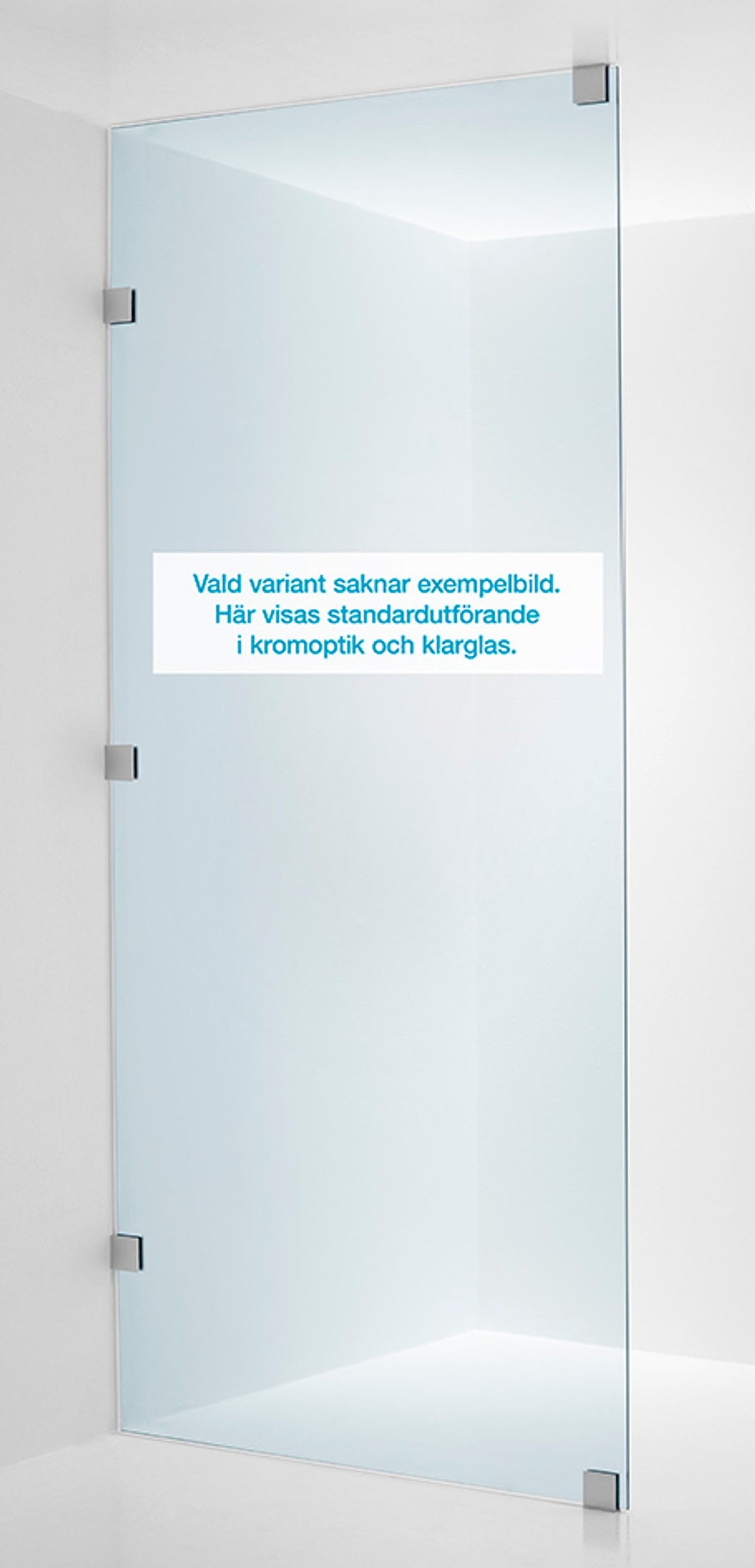 Duschvägg Duschbyggarna Leija Skärmvägg måttbeställd, 1601-2400 mm, höger, Krom, Isglas Grått