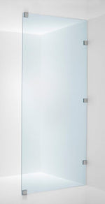 Duschvägg Duschbyggarna Leija Skärmvägg måttbeställd, 1601-2400 mm, höger, Krom, Klarglas