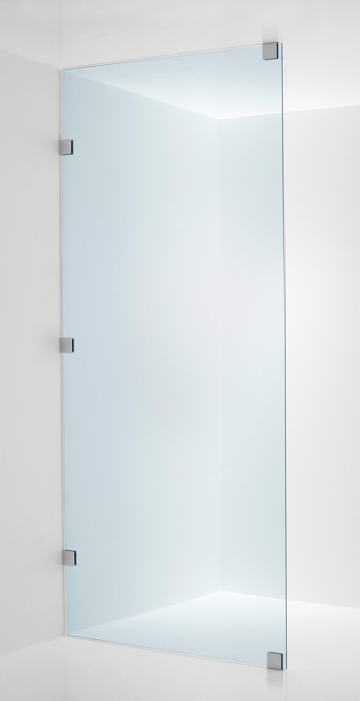 Duschvägg Duschbyggarna Leija Skärmvägg måttbeställd, 1601-2400 mm, vänster, Krom, Klarglas