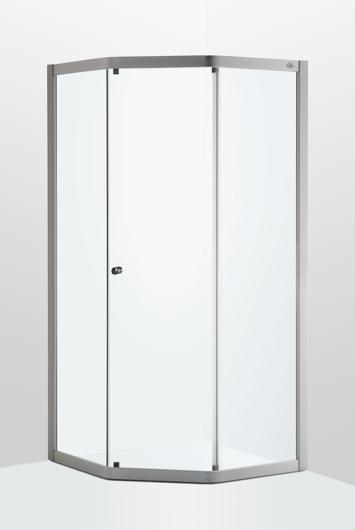 Duschhörna Duschbyggarna Modell 510 måttbeställd, Silvermatt, Klarglas