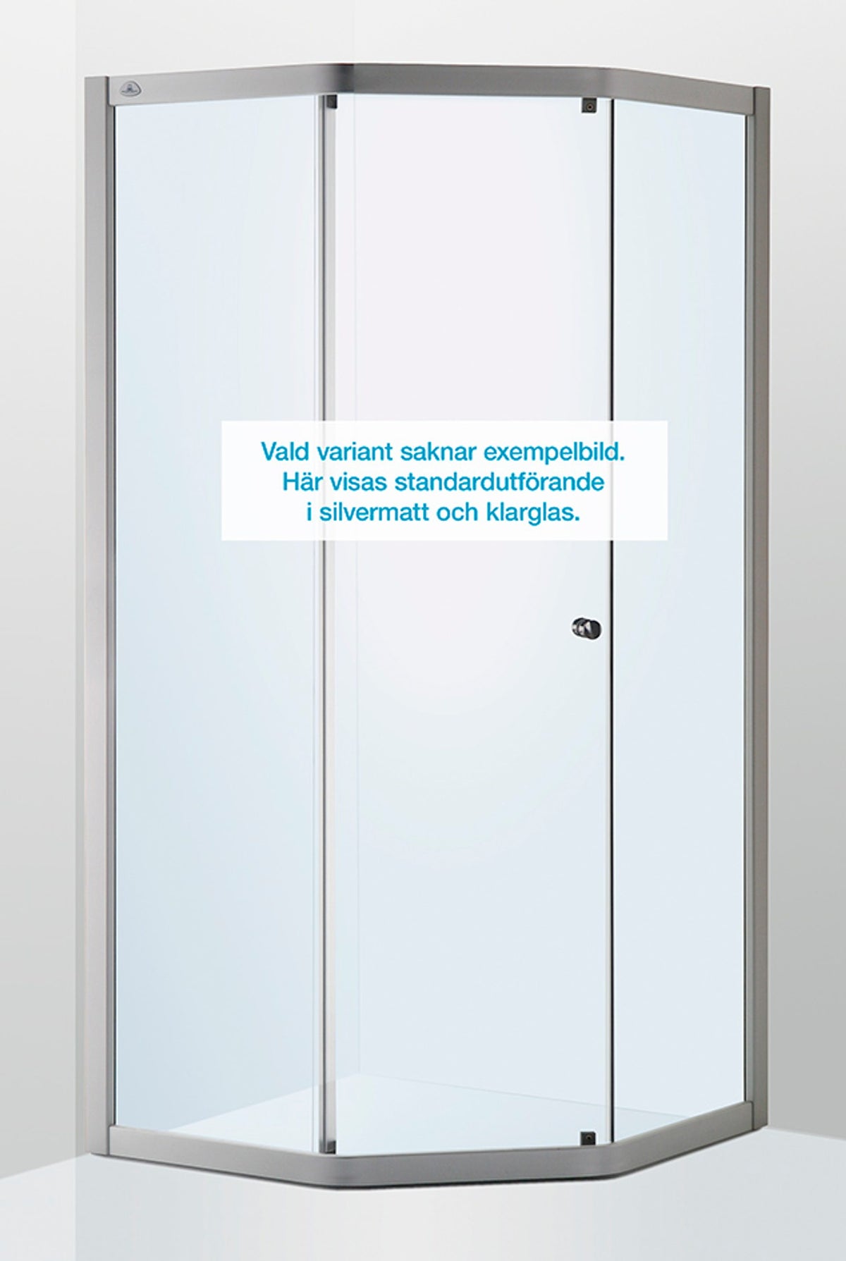 Duschhörna Duschbyggarna Modell 510 måttbeställd, Vit, Klarglas