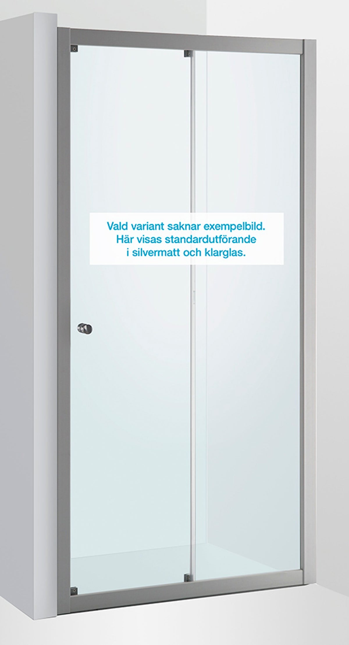 Duschvägg Duschbyggarna Modell 530 måttbeställd, RAL-färg, Klarglas