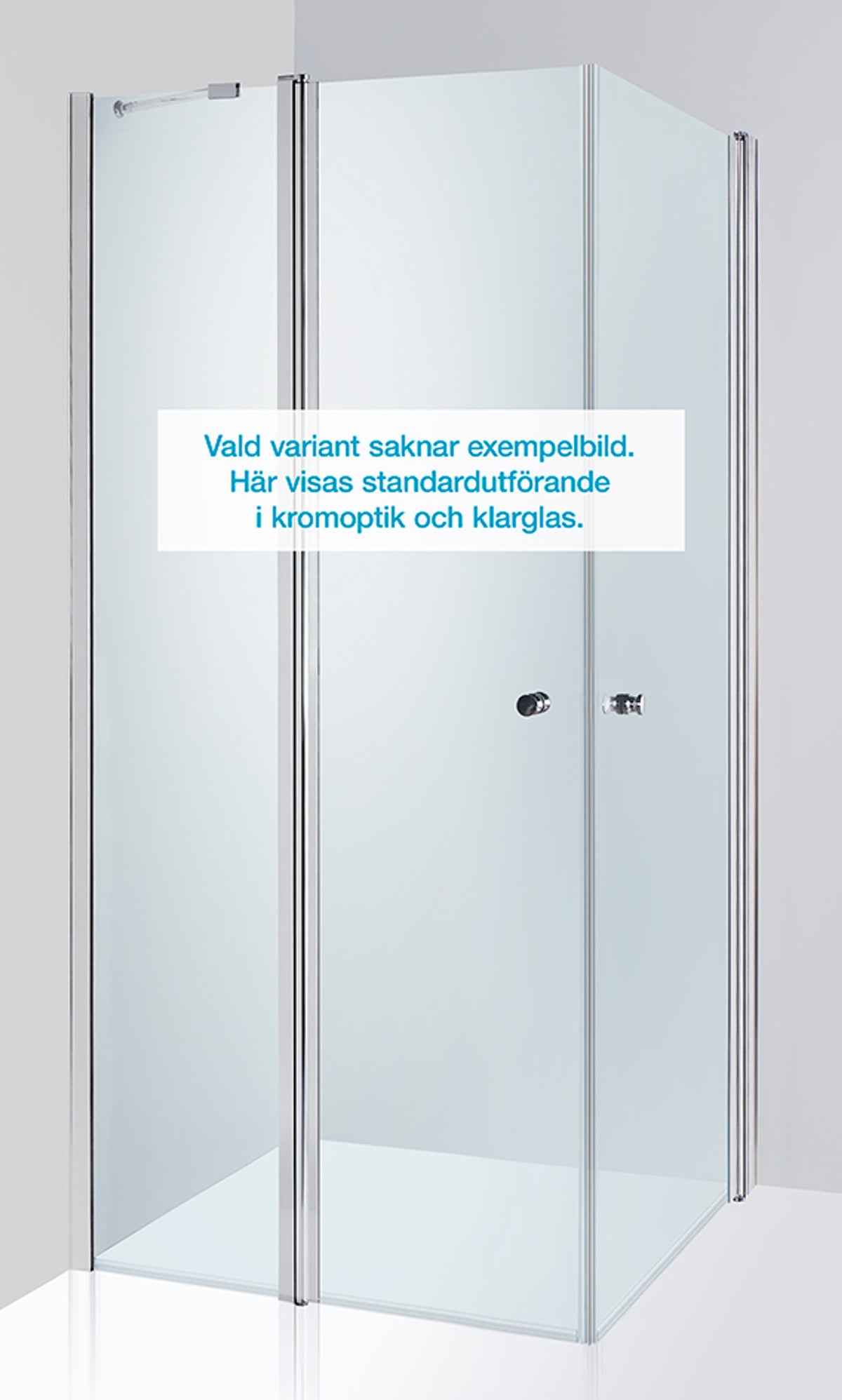 Duschhörna Duschbyggarna Noblesse Kombihörna måttbeställd, Vänsterhängd, RAL-färg, Isglas