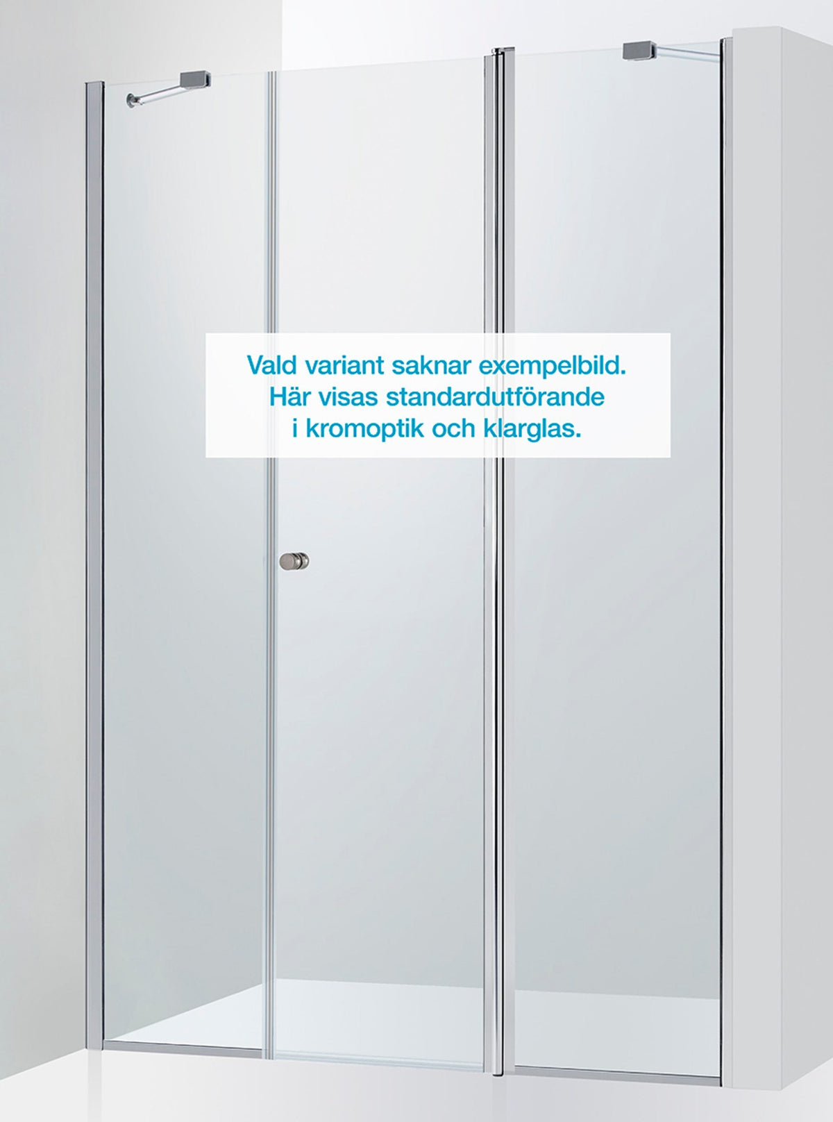 Duschvägg Duschbyggarna Noblesse Linje 3-delad måttbeställd, Högerhängd, RAL-färg, Klarglas