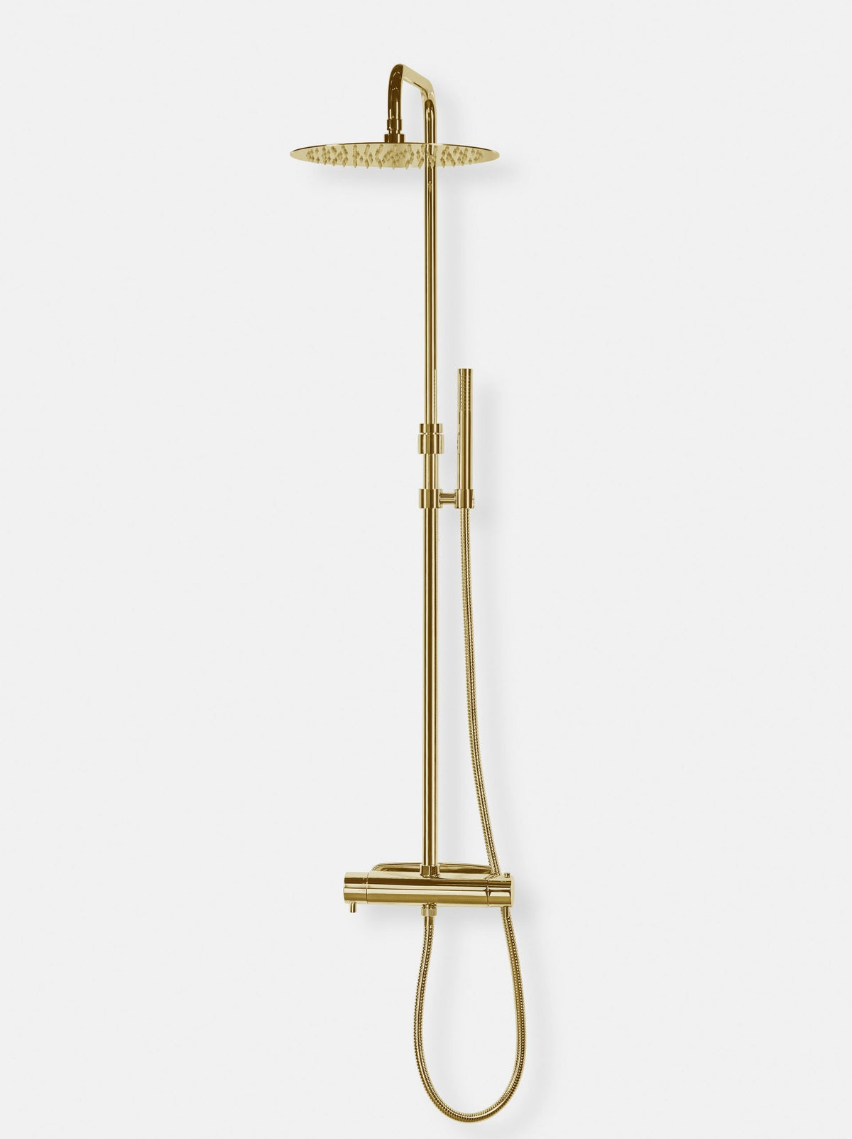 Takdusch Duschbyggarna Orion 300 med Termostatblandare Guld, 150 mm