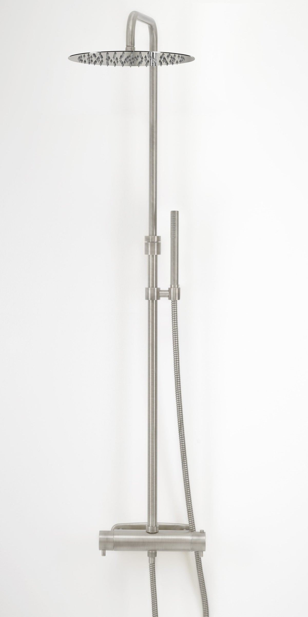 Takdusch Duschbyggarna Orion 300 med Termostatblandare Rostfri look, 150 mm