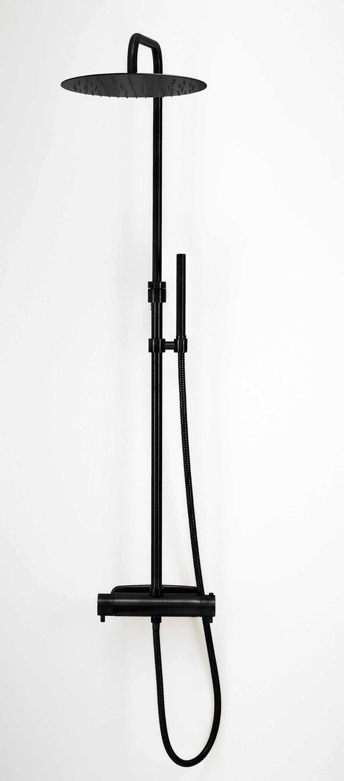 Takdusch Duschbyggarna Orion 300 med Termostatblandare Svart matt, 150 mm