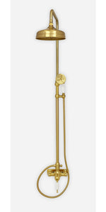 Takdusch Duschbyggarna Oxford med 1-greppsblandare Brushed Gold
