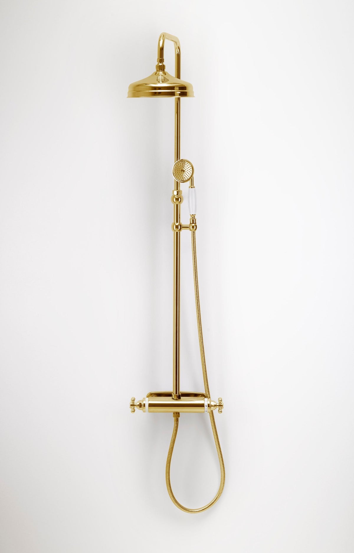 Takdusch Duschbyggarna Oxford med Termostatblandare Guld, 150 mm