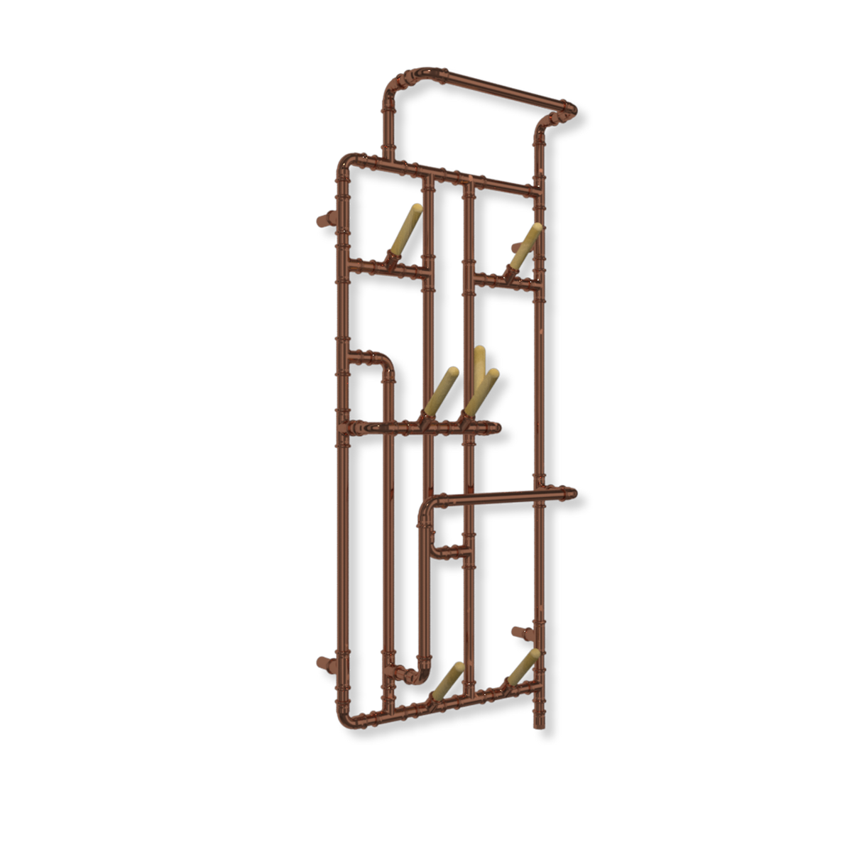 Handdukstork Duschbyggarna Pajak Elektrisk, Naturkoppar, 1323 mm, 531 mm, Höger