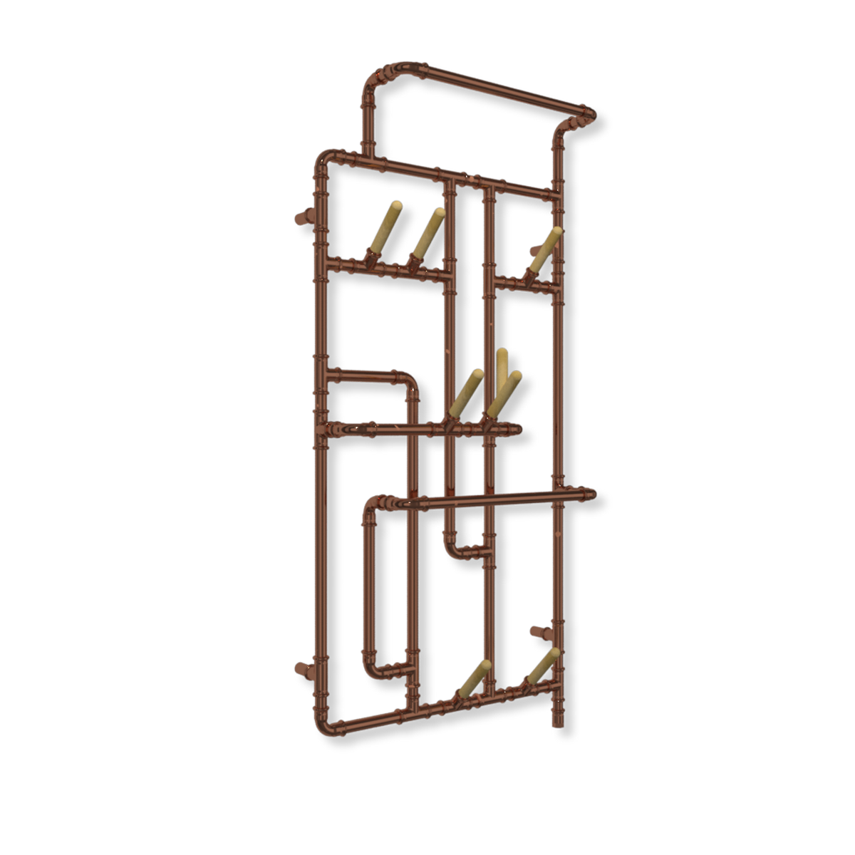 Handdukstork Duschbyggarna Pajak Elektrisk, Naturkoppar, 1323 mm, 631 mm, Höger