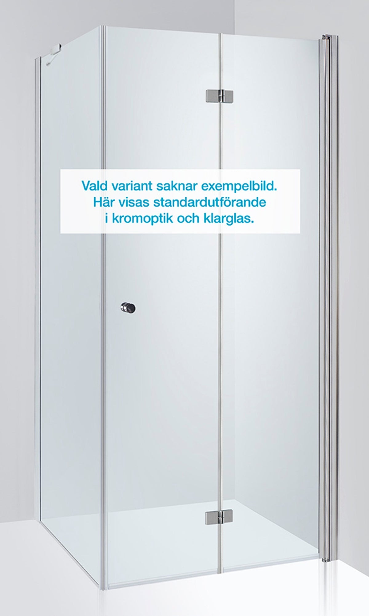 Duschhörna Duschbyggarna Palladium Plus Hörna måttbeställd, Högerhängd, Kromoptik, Blåtonat