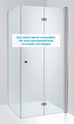 Duschhörna Duschbyggarna Palladium Plus Hörna måttbeställd, Högerhängd, Kromoptik, Gråtonat