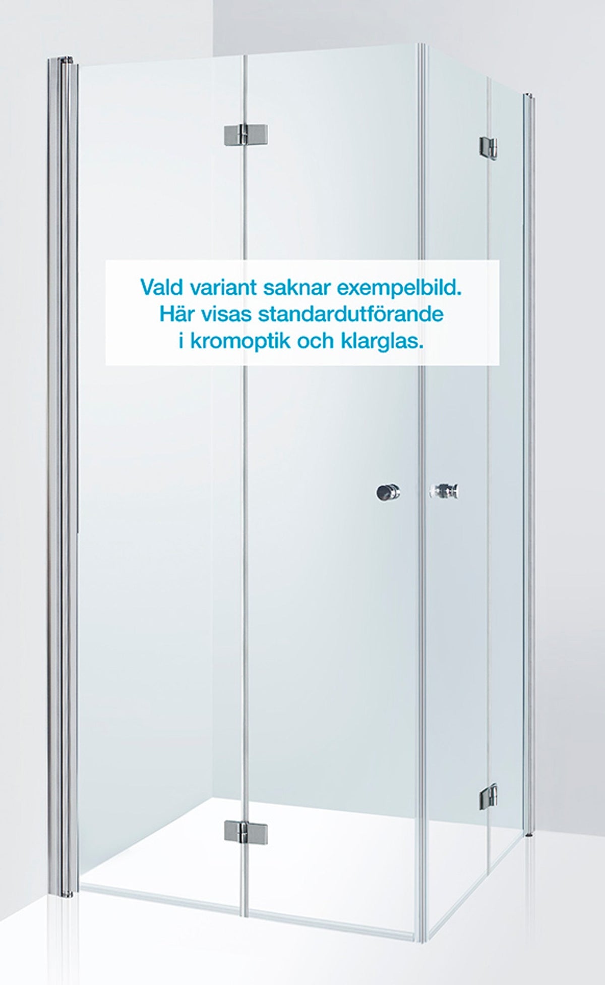 Duschhörna Duschbyggarna Palladium Plus med Vikdörrar, 800 x 800, Kromoptik, Bruntonat