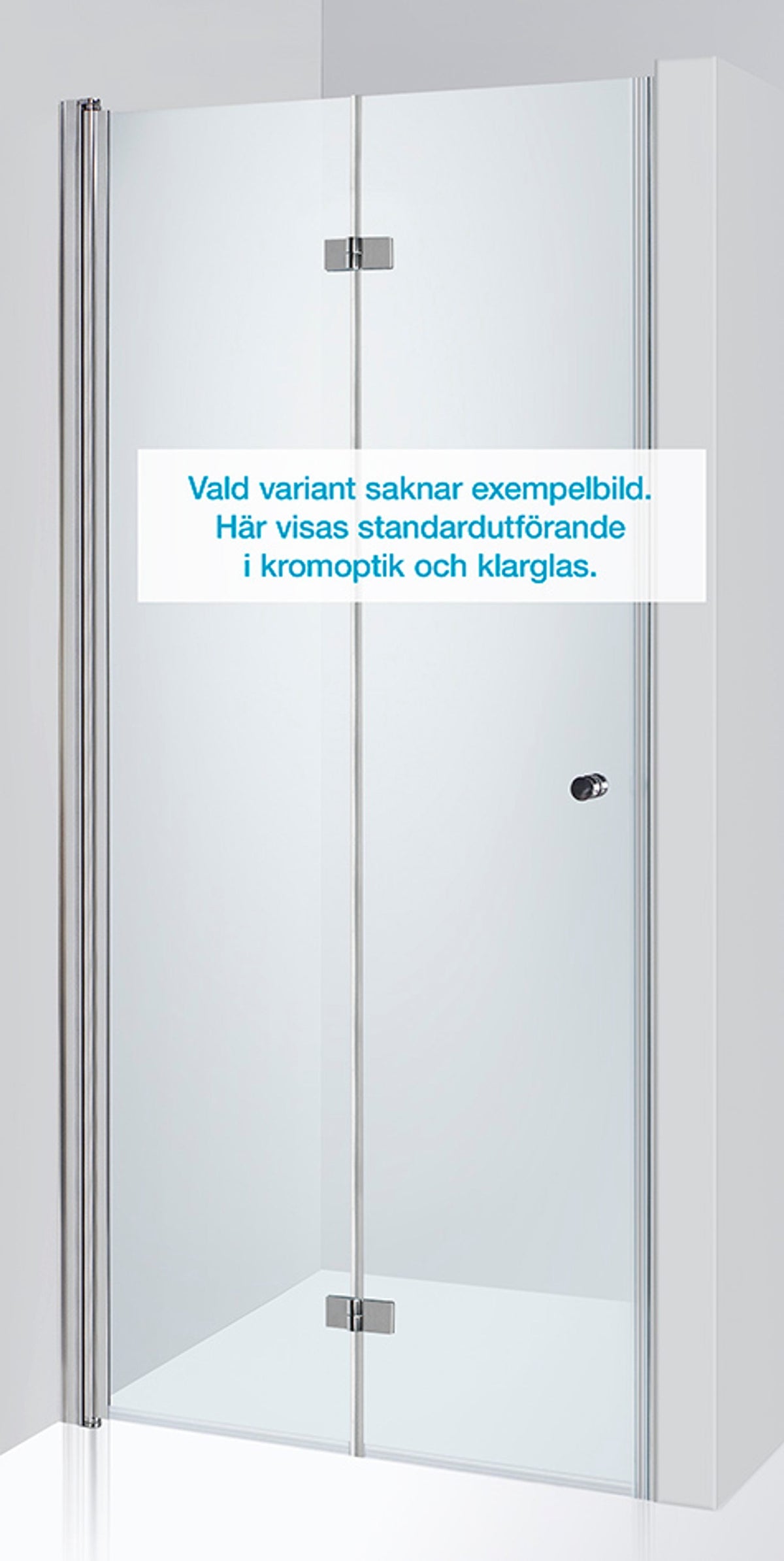 Duschdörr Duschbyggarna Palladium Plus Vikdörr måttbeställd, Vänsterhängd, Guldoptik, Chinchilla
