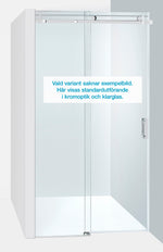Duschvägg Duschbyggarna Palladium Skjutdörr måttbeställd, Höger, Kromoptik, Gråtonat