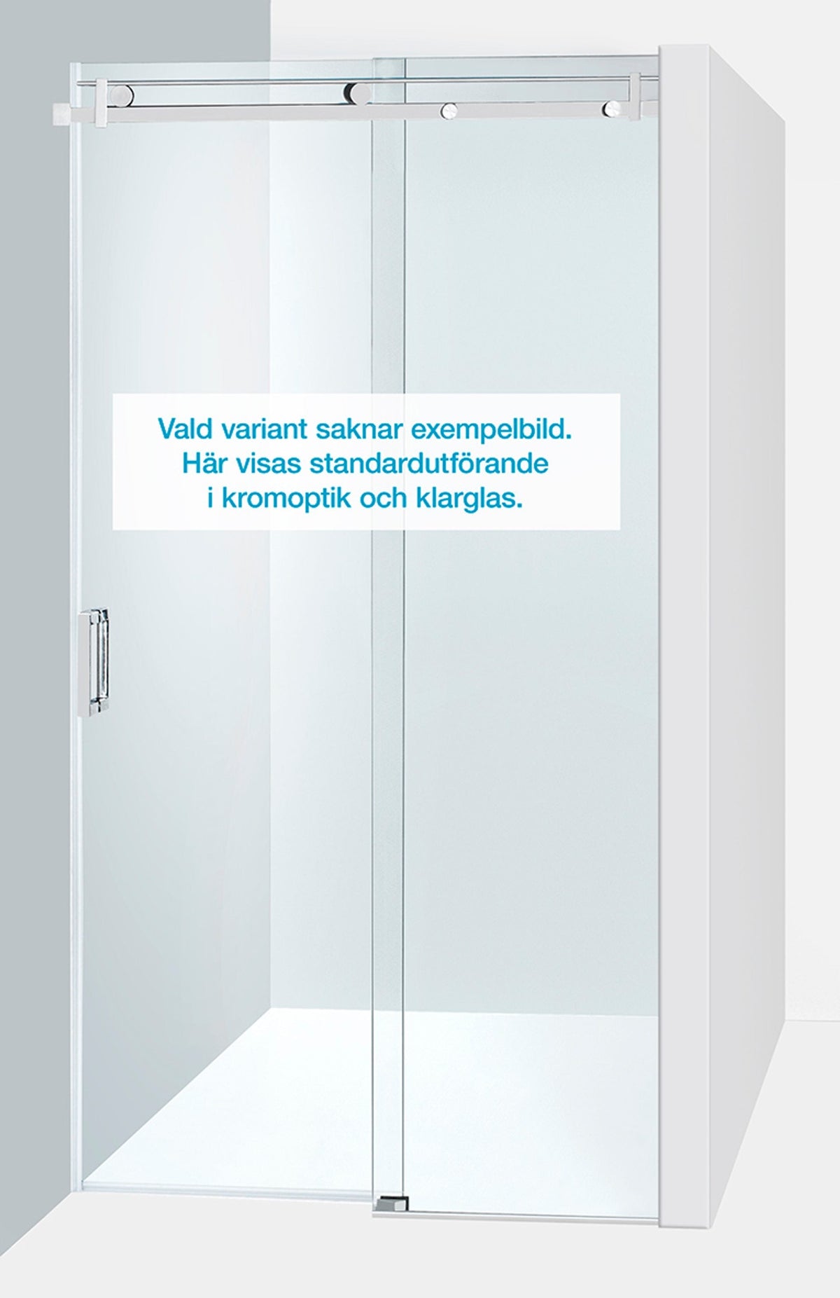 Duschvägg Duschbyggarna Palladium Skjutdörr måttbeställd, Vänster, Kromoptik, Stripe