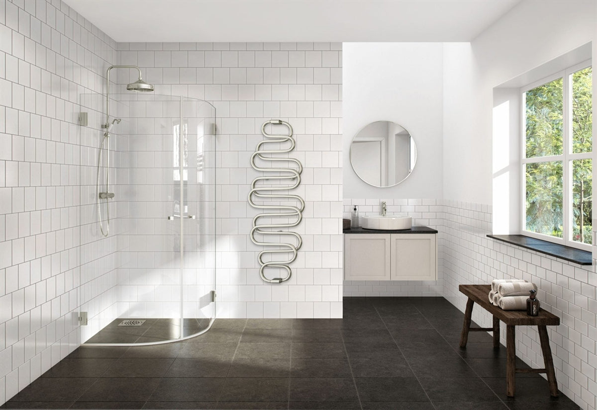 Handdukstork Duschbyggarna Snake Elektrisk Vinröd