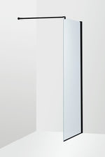Duschvägg Duschbyggarna Solo Skärmvägg, 700x2000 mm, Svart matt, Isglas