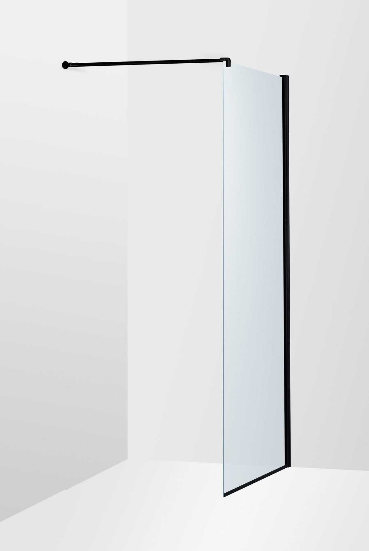 Duschvägg Duschbyggarna Solo Skärmvägg, 700x2000 mm, Svart matt, Isglas